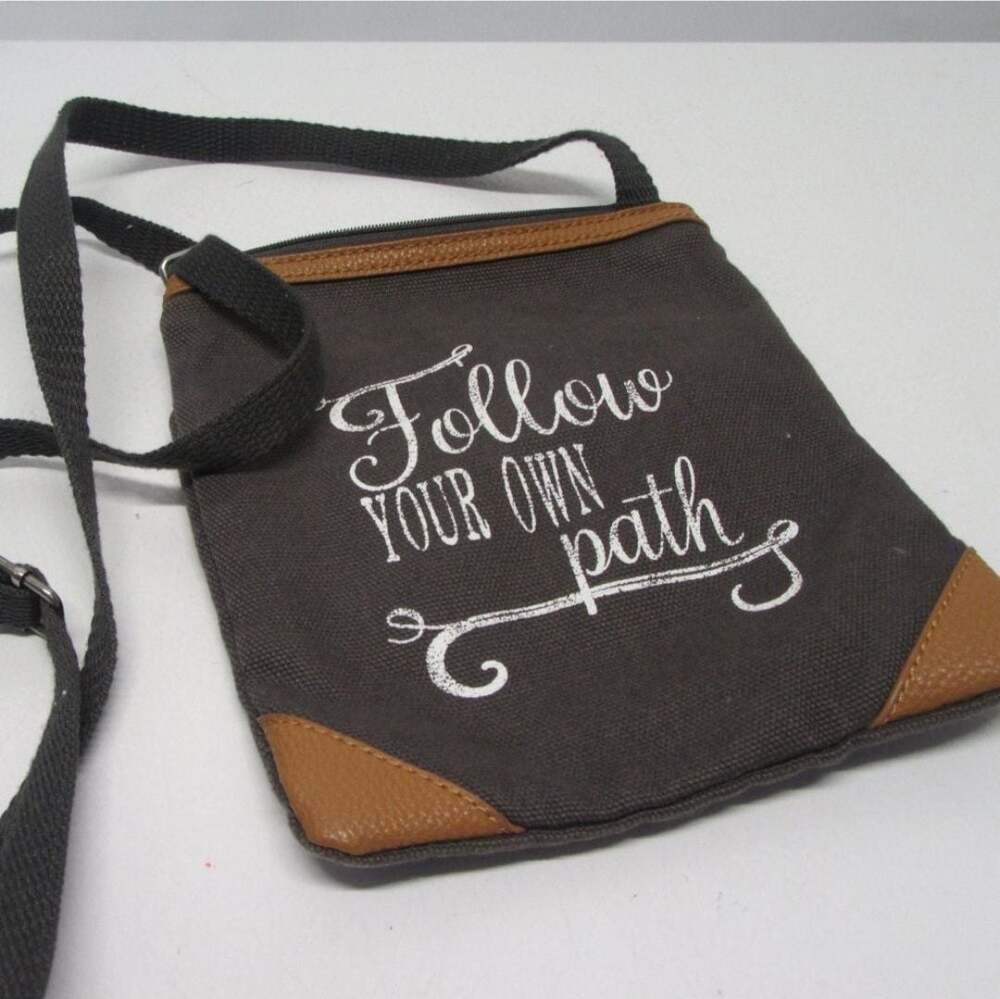 Thirty-One Follow Your Own Path Explorer Crossbody Bag,Grey/Brown